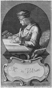 Ritratto di Voltaire a Ferney, inciso da Joseph Friedrich Rein